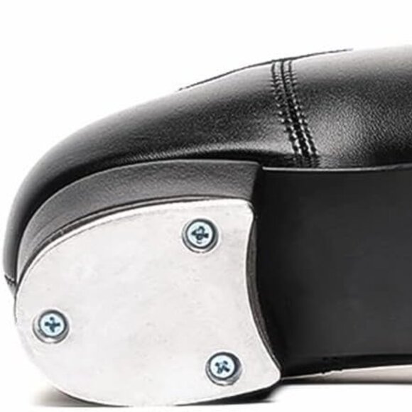 NWT size 12.5 Child Black Tap Shoes Lace up Dance for Girls and Boys - Picture 5 of 5